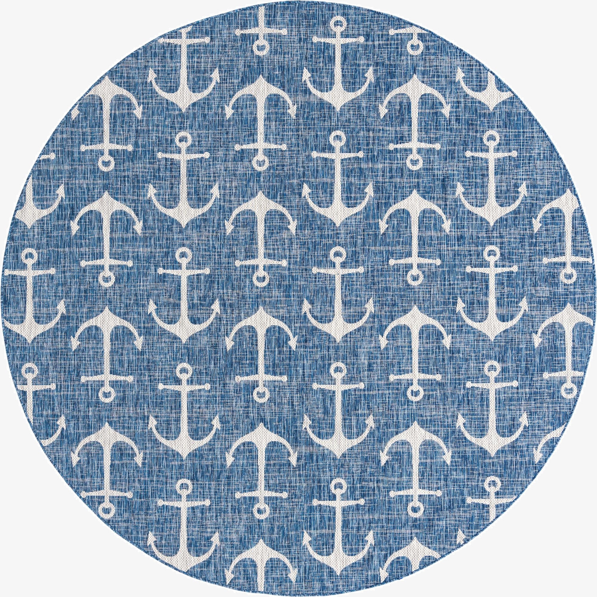 Primary image  10' x 10'  Washable Coastal Indoor / Outdoor Round Rug