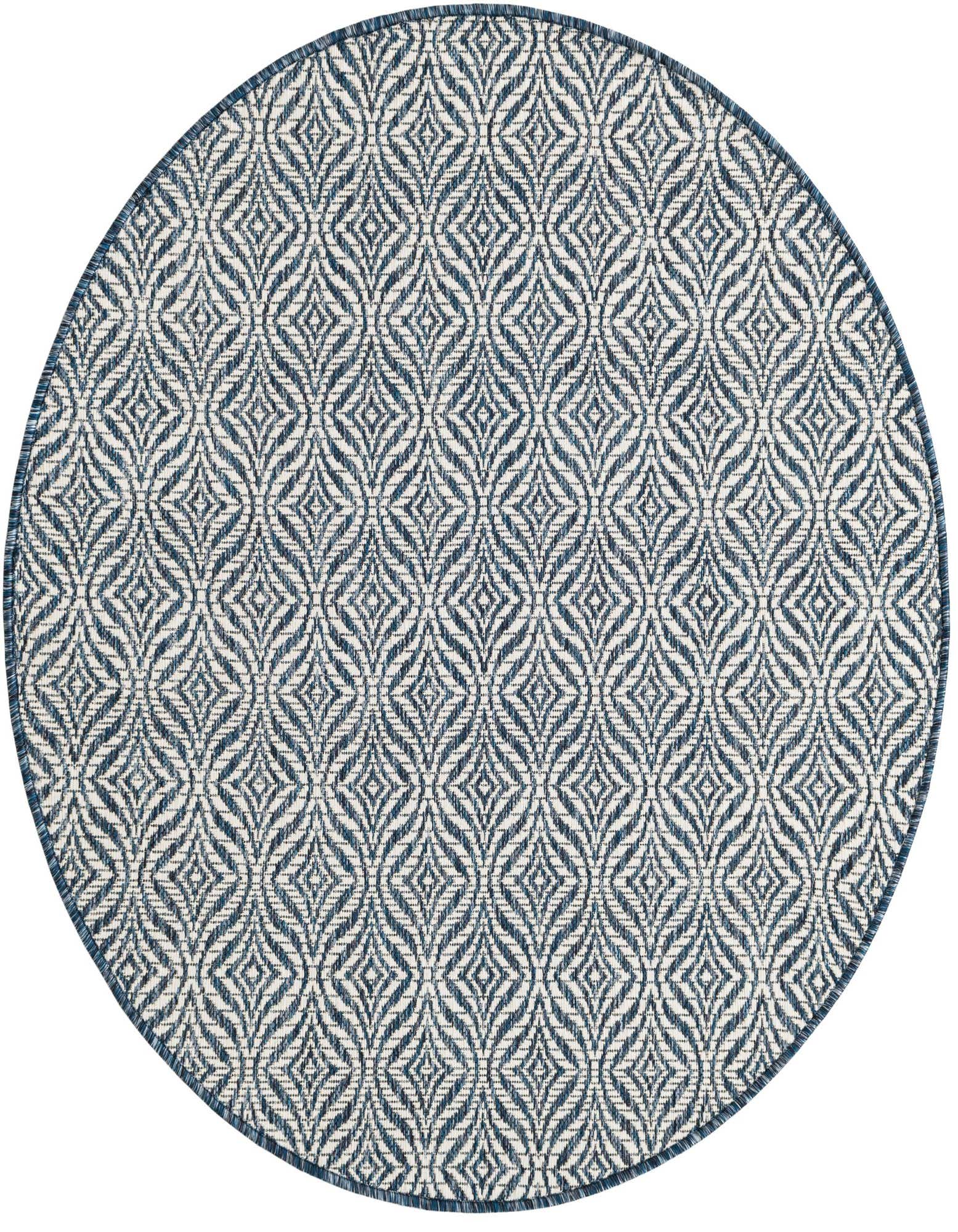 4' x 4' Easy-Clean Lattice Indoor / Outdoor Round Rug