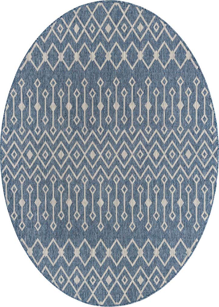 7' 10 x 7' 10 Easy-Clean Lattice Indoor / Outdoor Round Rug