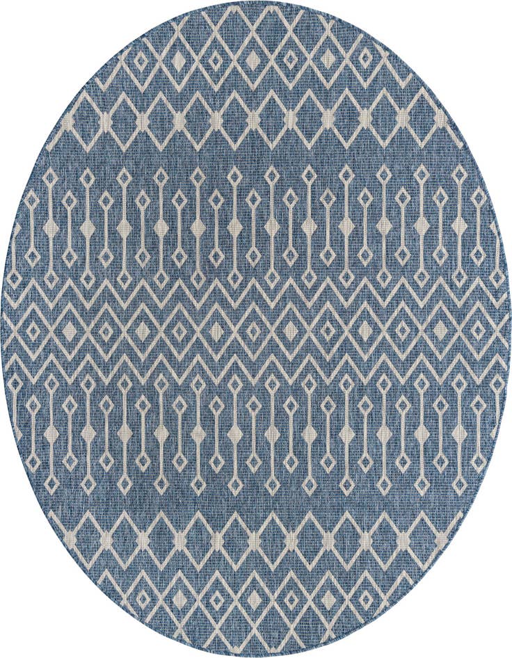 Detail image of 7' 10 x 7' 10 Easy-Clean Lattice Indoor / Outdoor Round Rug