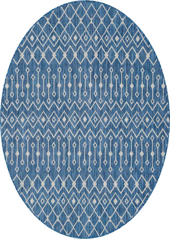 7' x 7' Easy-Clean Lattice Indoor / Outdoor Round Rug