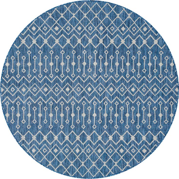 Detail image of 7' x 7' Easy-Clean Lattice Indoor / Outdoor Round Rug