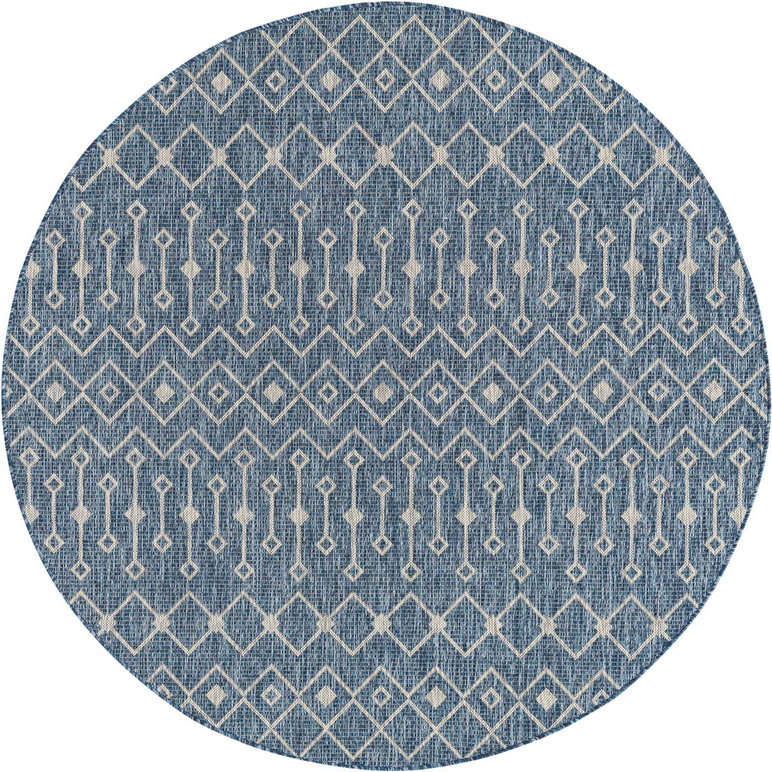 6' x 6' Easy-Clean Lattice Indoor / Outdoor Round Rug