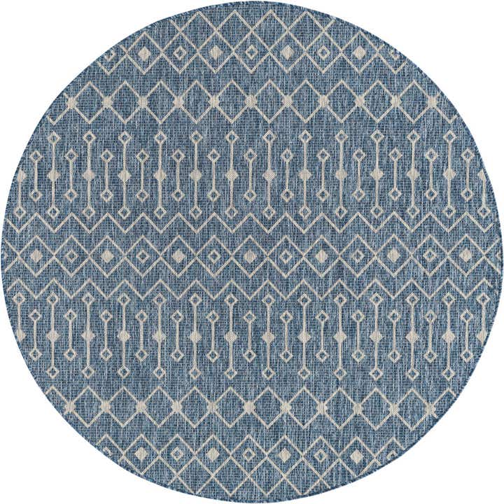 6' x 6' Easy-Clean Lattice Indoor / Outdoor Round Rug