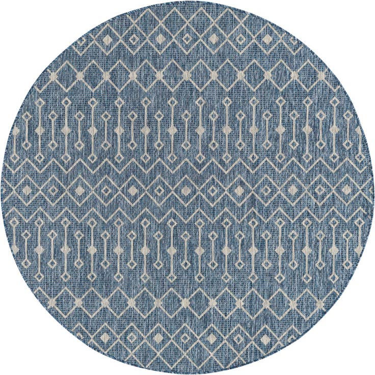 Detail image of 6' x 6' Easy-Clean Lattice Indoor / Outdoor Round Rug