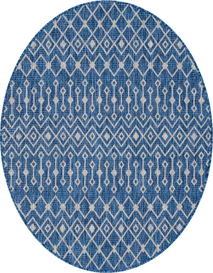 Detail image of 5' 3 x 5' 3 Easy-Clean Lattice Indoor / Outdoor Round Rug