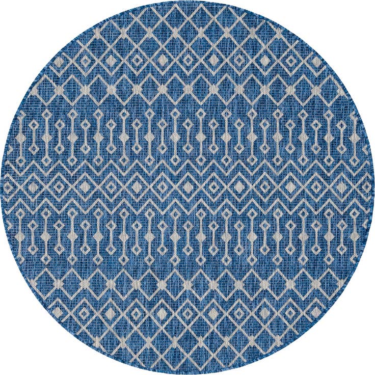 Detail image of 5' 3 x 5' 3 Easy-Clean Lattice Indoor / Outdoor Round Rug
