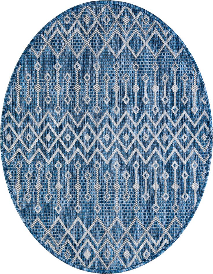 Detail image of 3' x 3' Easy-Clean Lattice Indoor / Outdoor Round Rug