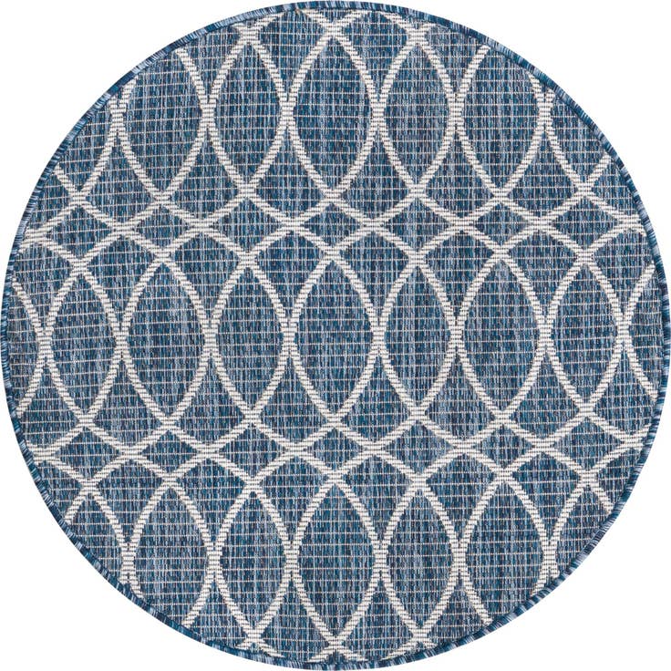 Detail image of 95cm x 95cm Easy-Clean Lattice Indoor / Outdoor Round Rug