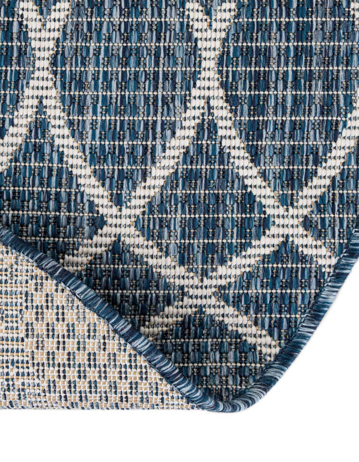 Detail image of 4' x 4' Washable Lattice Indoor / Outdoor Round Rug