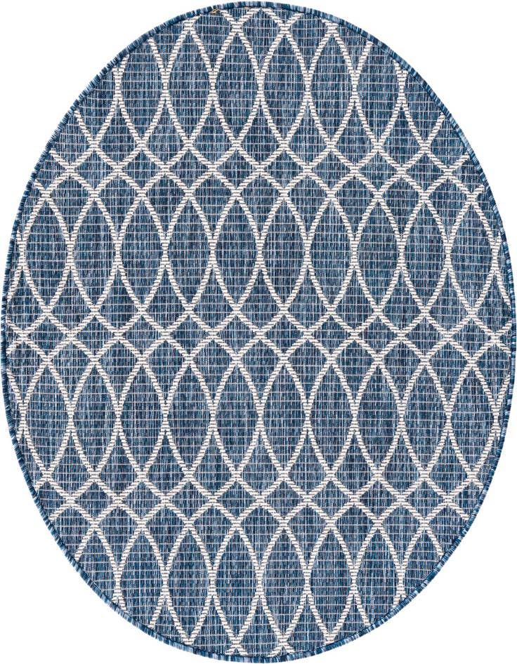 Detail image of 4' x 4' Easy-Clean Lattice Indoor / Outdoor Round Rug