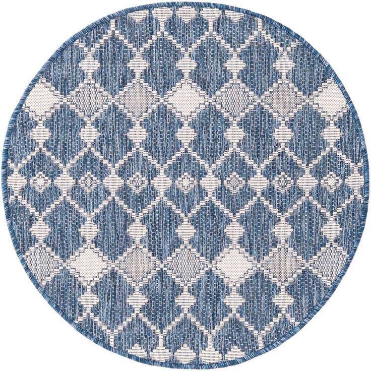 Detail image of 95cm x 95cm Easy-Clean Lattice Indoor / Outdoor Round Rug