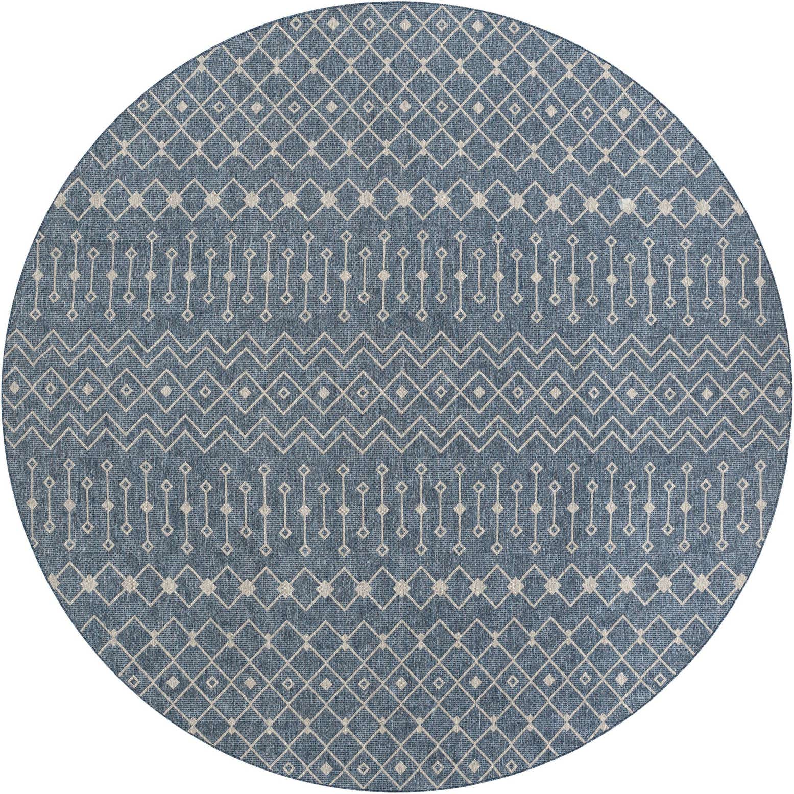 13' x 13' Easy-Clean Lattice Indoor / Outdoor Round Rug