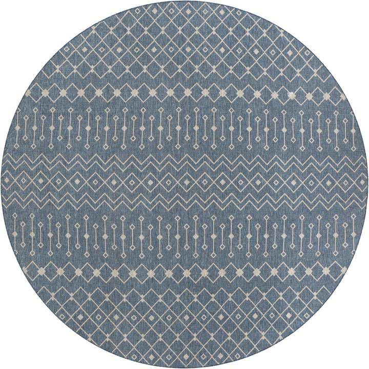 13' x 13' Easy-Clean Lattice Indoor / Outdoor Round Rug