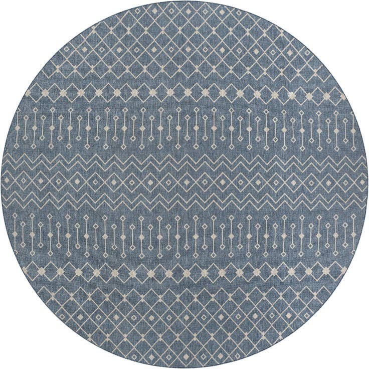 Detail image of 13' x 13' Easy-Clean Lattice Indoor / Outdoor Round Rug