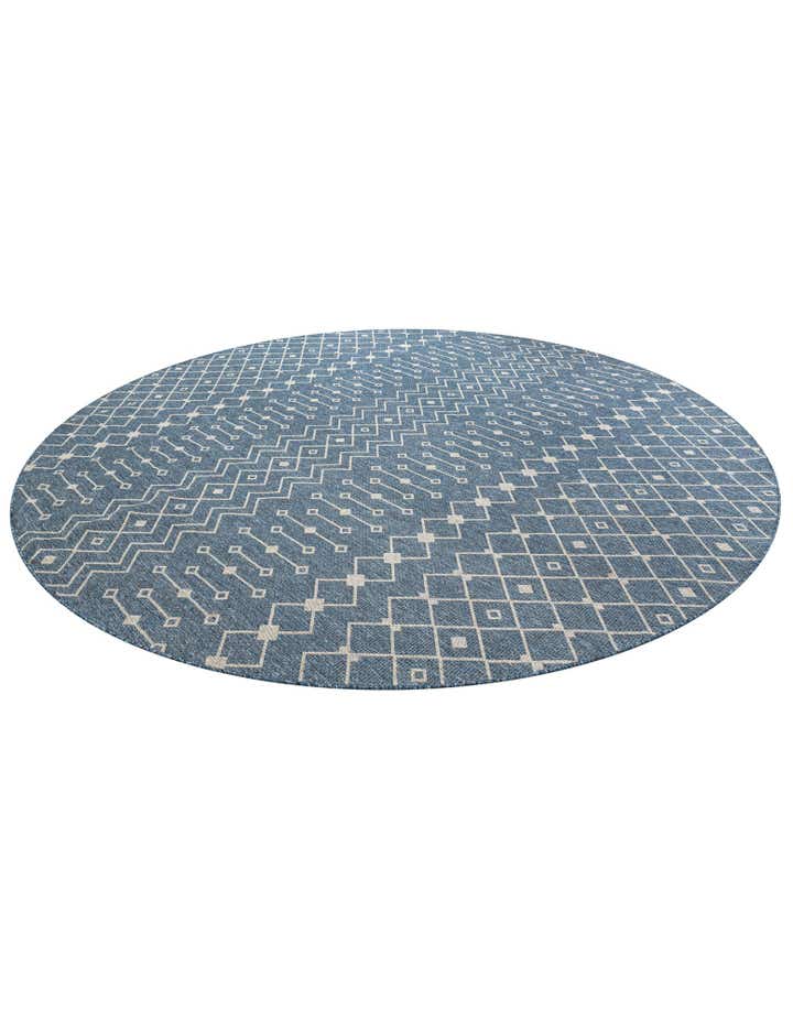 13' x 13' Easy-Clean Lattice Indoor / Outdoor Round Rug