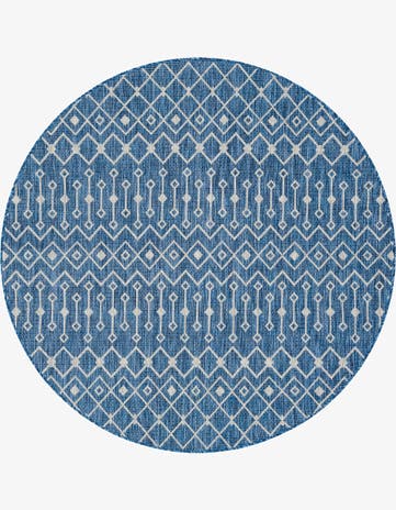 7' x 7' Easy-Clean Lattice Indoor / Outdoor Round Rug