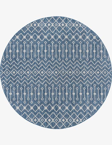 10' x 10' Easy-Clean Lattice Indoor / Outdoor Round Rug