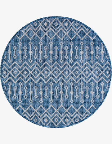 3' x 3' Easy-Clean Lattice Indoor / Outdoor Round Rug