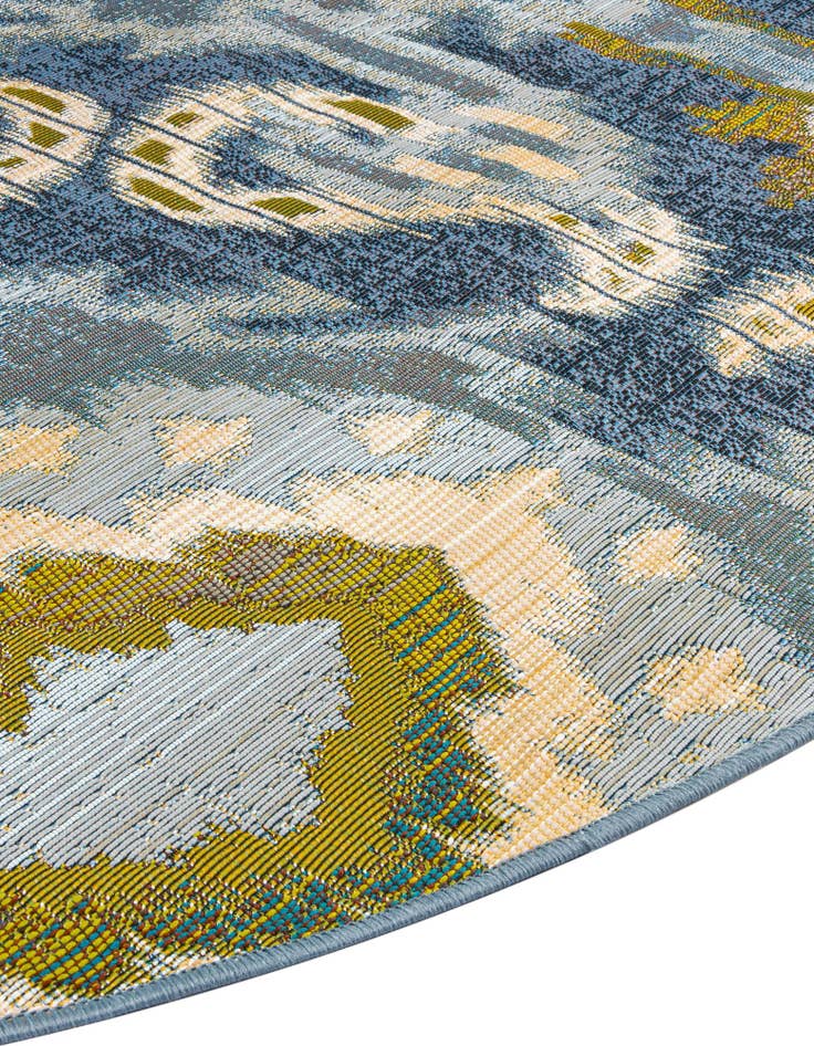 Detail image of 2' 7 x 2' 7  Washable Modern Indoor / Outdoor Round Rug