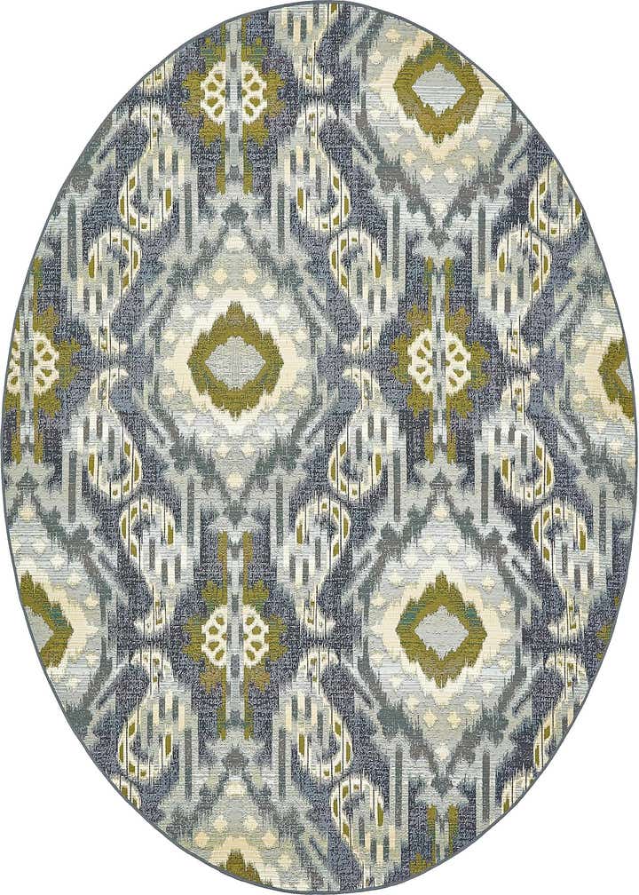 8' x 8' Easy-Clean Modern Indoor / Outdoor Round Rug