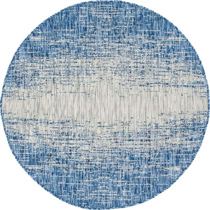 4' x 4' Easy-Clean Modern Indoor / Outdoor Round Rug