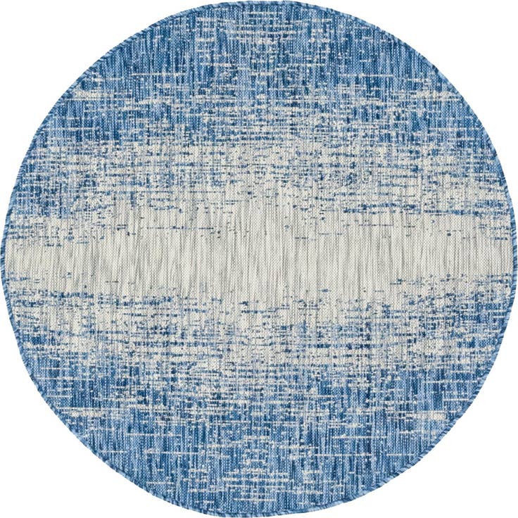 Detail image of 4' x 4' Easy-Clean Modern Indoor / Outdoor Round Rug