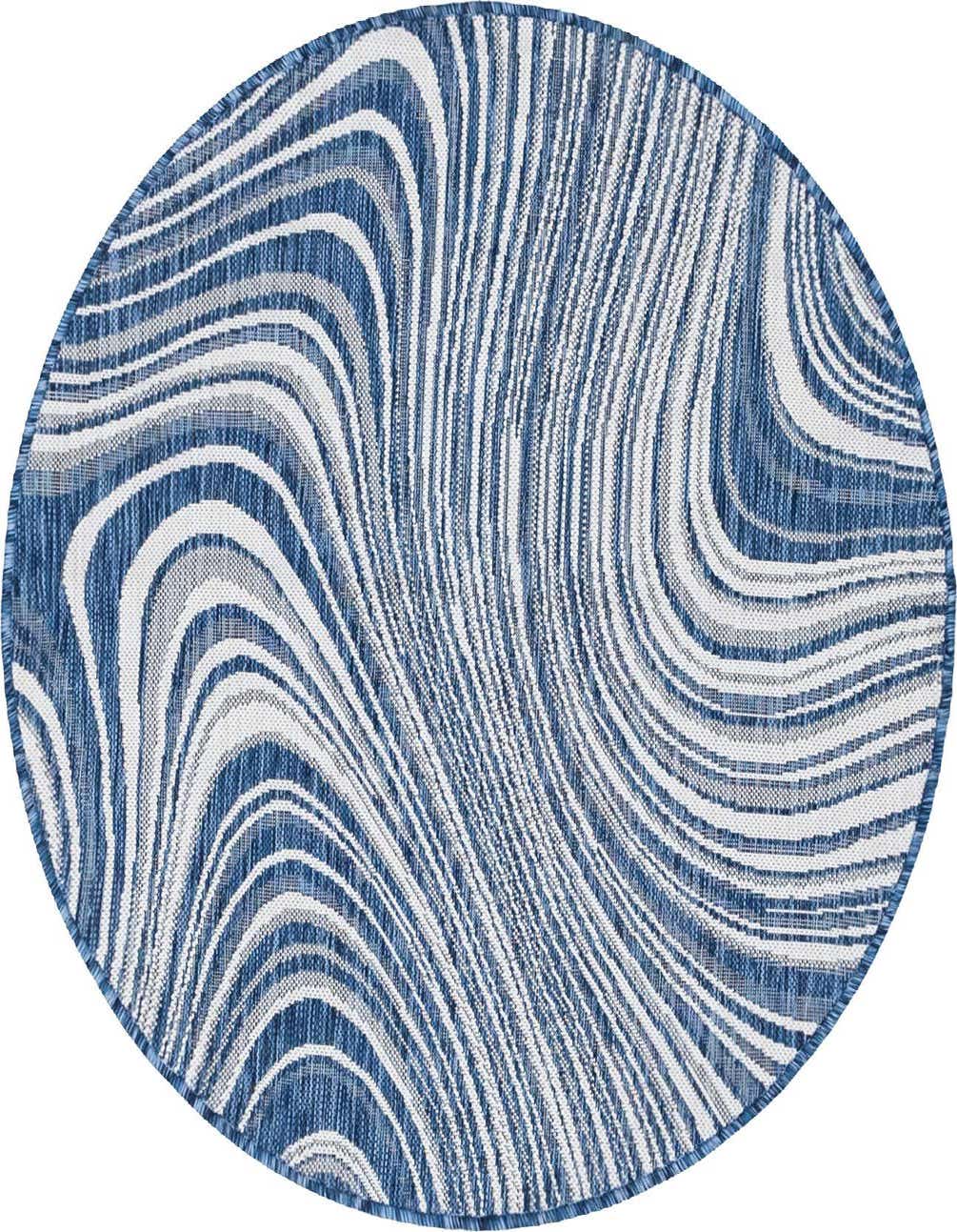 4' x 4' Easy-Clean Modern Indoor / Outdoor Round Rug