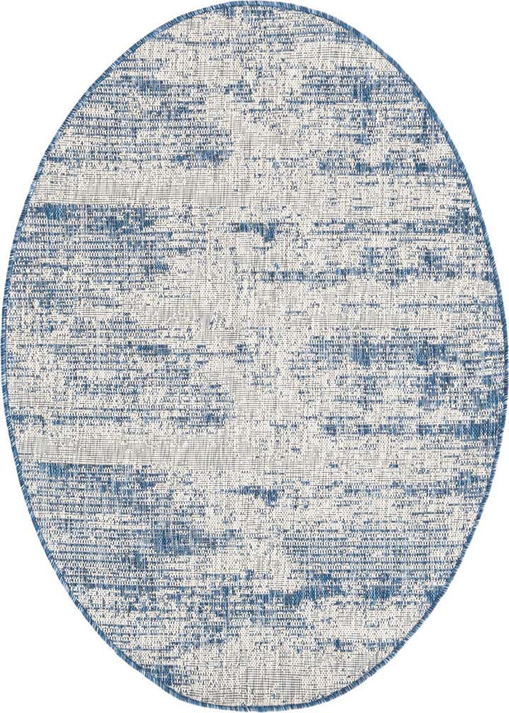 4' x 4' Easy-Clean Modern Indoor / Outdoor Round Rug
