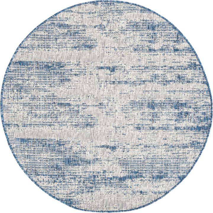 4' x 4' Easy-Clean Modern Indoor / Outdoor Round Rug