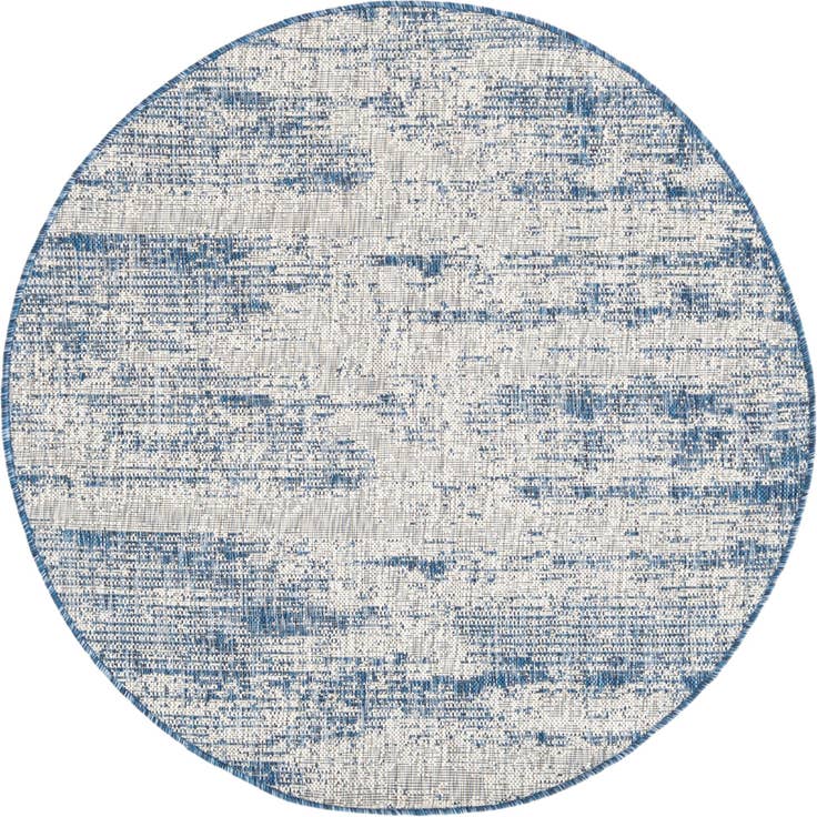 Detail image of 4' x 4' Easy-Clean Modern Indoor / Outdoor Round Rug