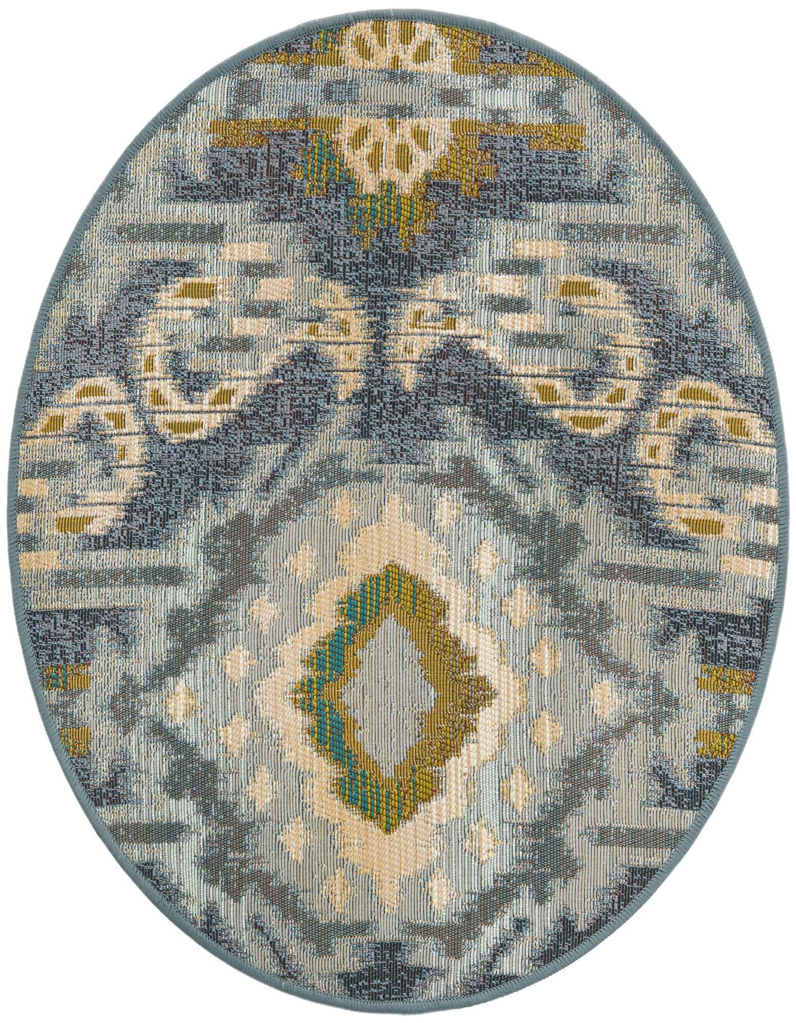 2' 7 x 2' 7 Easy-Clean Modern Indoor / Outdoor Round Rug