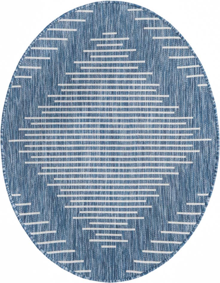 Detail image of 3' x 3' Easy-Clean Modern Indoor / Outdoor Round Rug