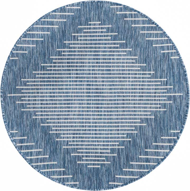 3' x 3' Easy-Clean Modern Indoor / Outdoor Round Rug