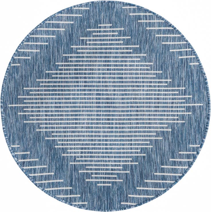 Detail image of 3' x 3' Easy-Clean Modern Indoor / Outdoor Round Rug