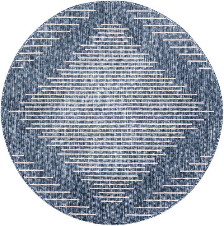 4' x 4' Easy-Clean Modern Indoor / Outdoor Round Rug