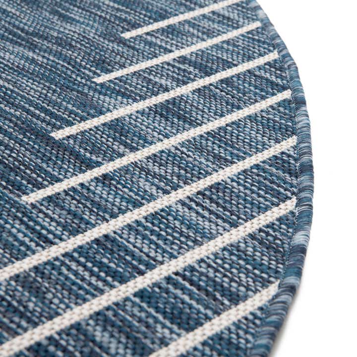 7' 10 x 7' 10 Easy-Clean Modern Indoor / Outdoor Round Rug