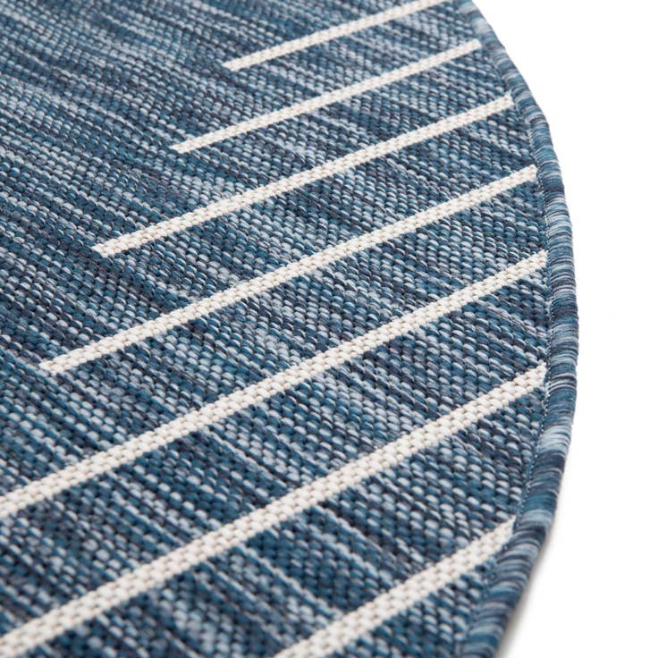 Detail image of 7' 10 x 7' 10 Easy-Clean Modern Indoor / Outdoor Round Rug