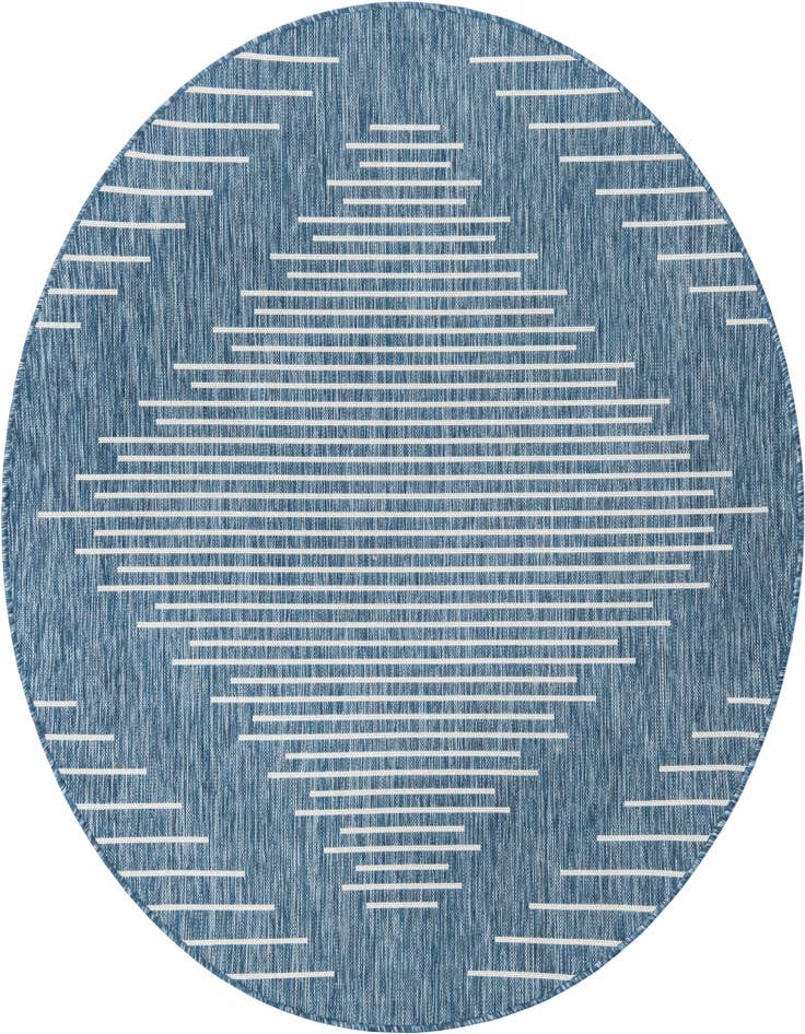 Detail image of 6' x 6' Easy-Clean Modern Indoor / Outdoor Round Rug
