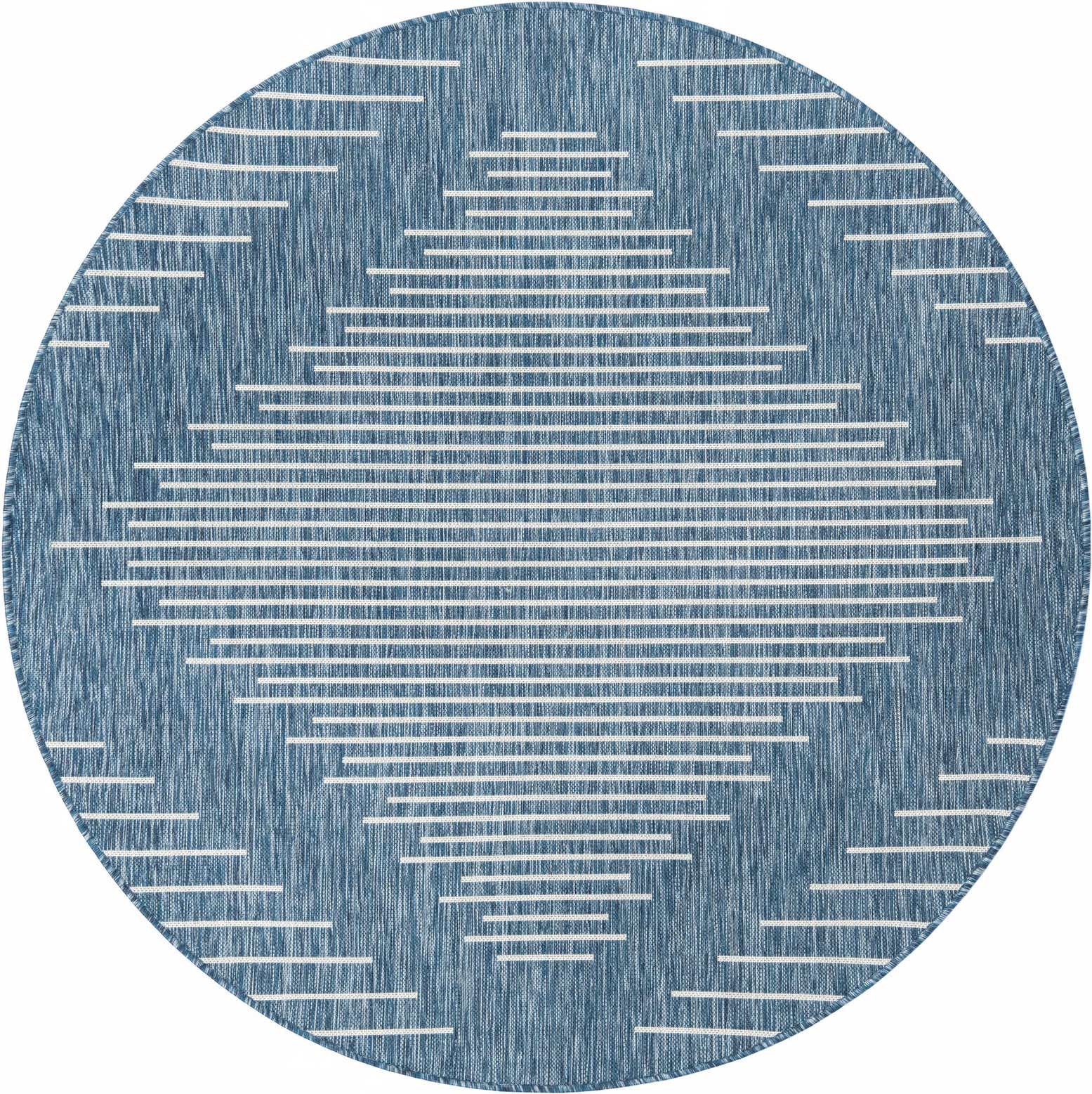 6' x 6' Easy-Clean Modern Indoor / Outdoor Round Rug