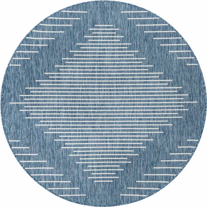 6' x 6' Easy-Clean Modern Indoor / Outdoor Round Rug
