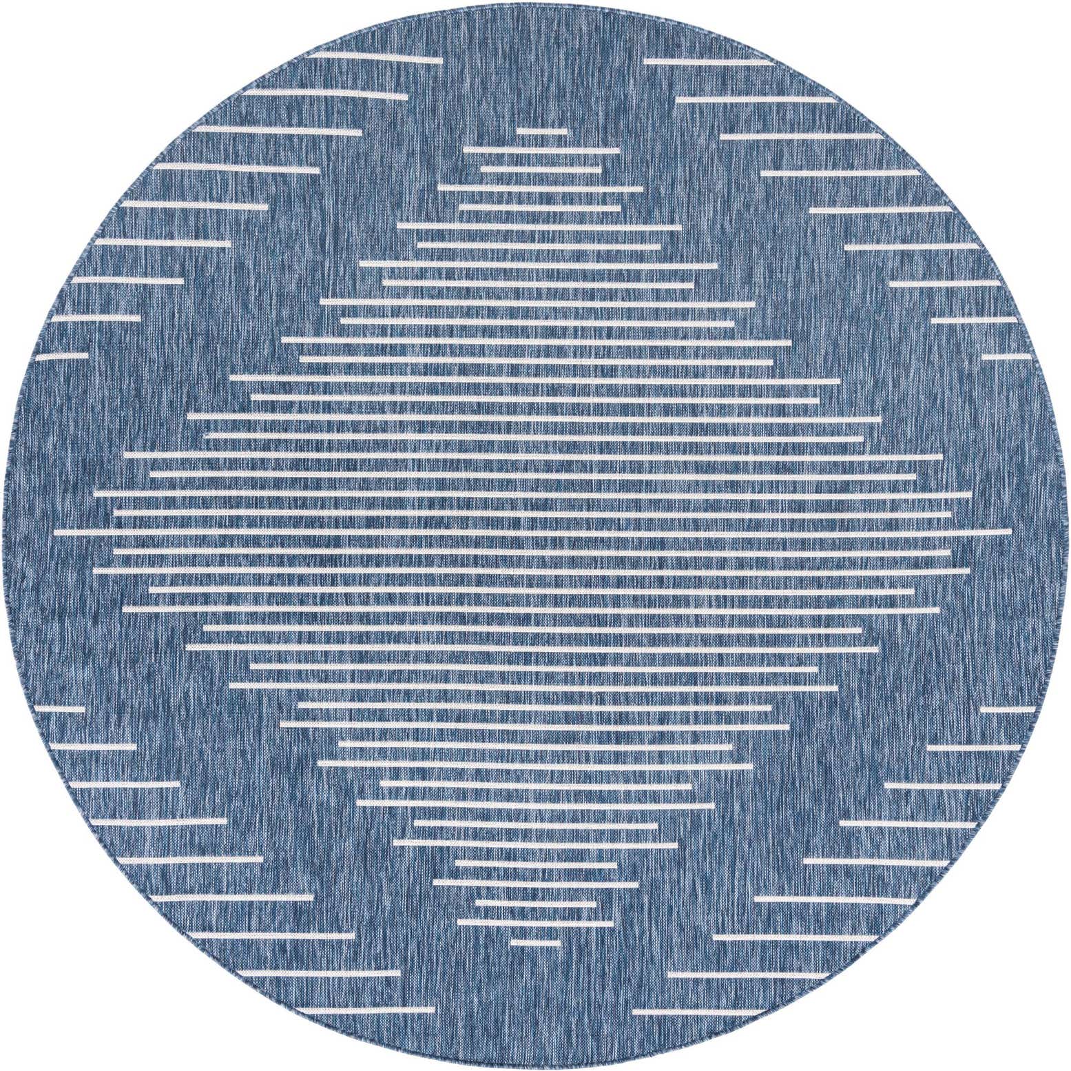 7' 10 x 7' 10 Easy-Clean Modern Indoor / Outdoor Round Rug