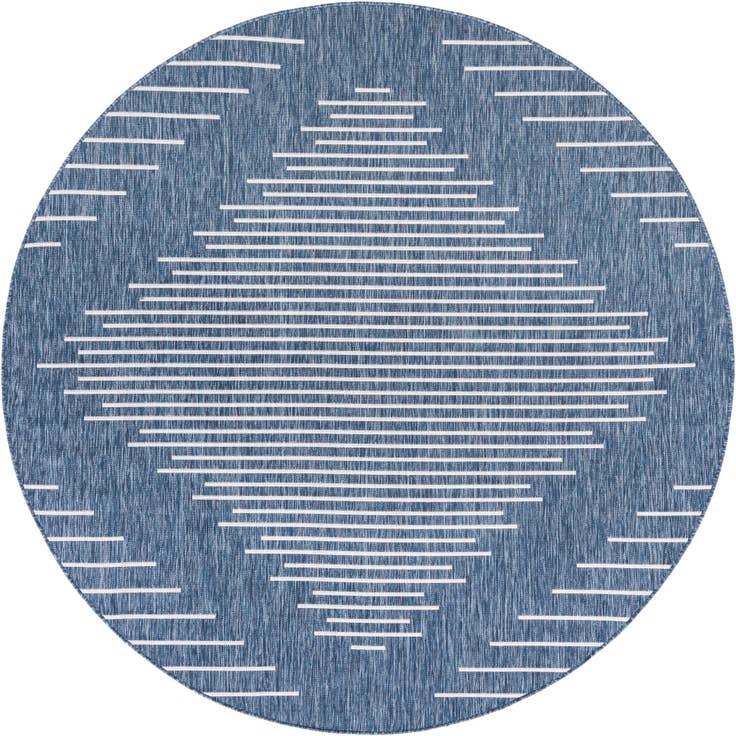 Detail image of 7' 10 x 7' 10 Easy-Clean Modern Indoor / Outdoor Round Rug
