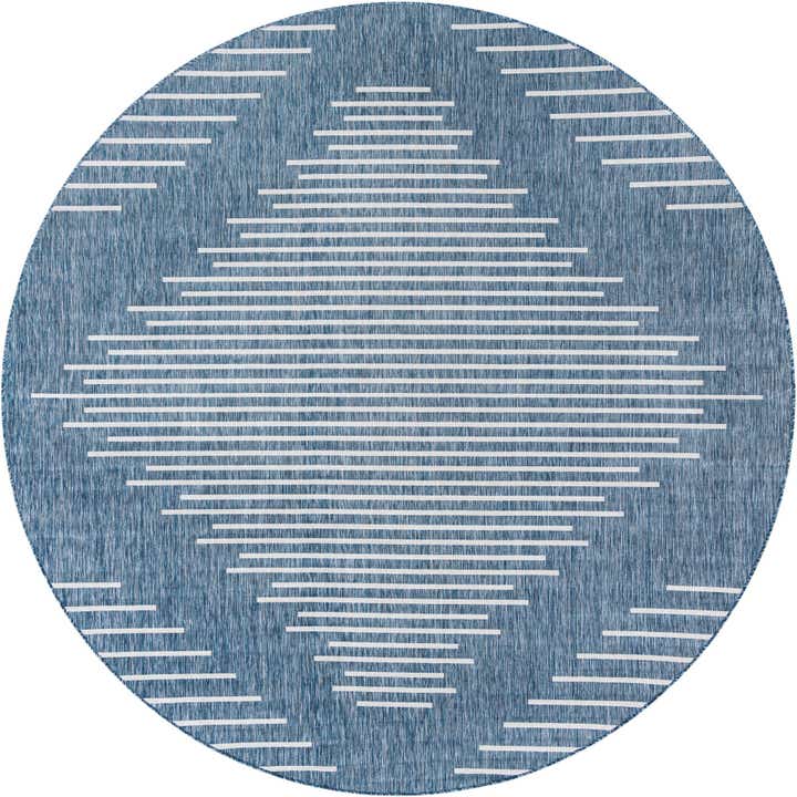 10' 8 x 10' 8 Easy-Clean Modern Indoor / Outdoor Round Rug