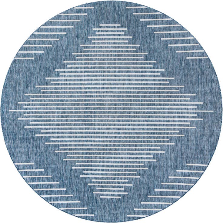 Detail image of 10' 8 x 10' 8 Easy-Clean Modern Indoor / Outdoor Round Rug