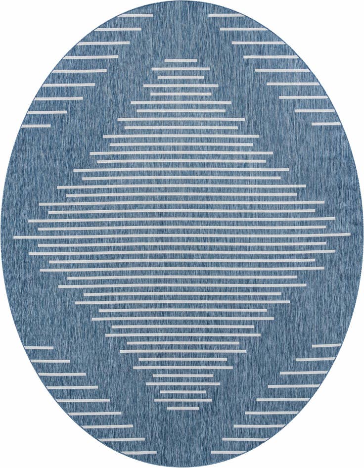 Detail image of 13' x 13' Easy-Clean Modern Indoor / Outdoor Round Rug