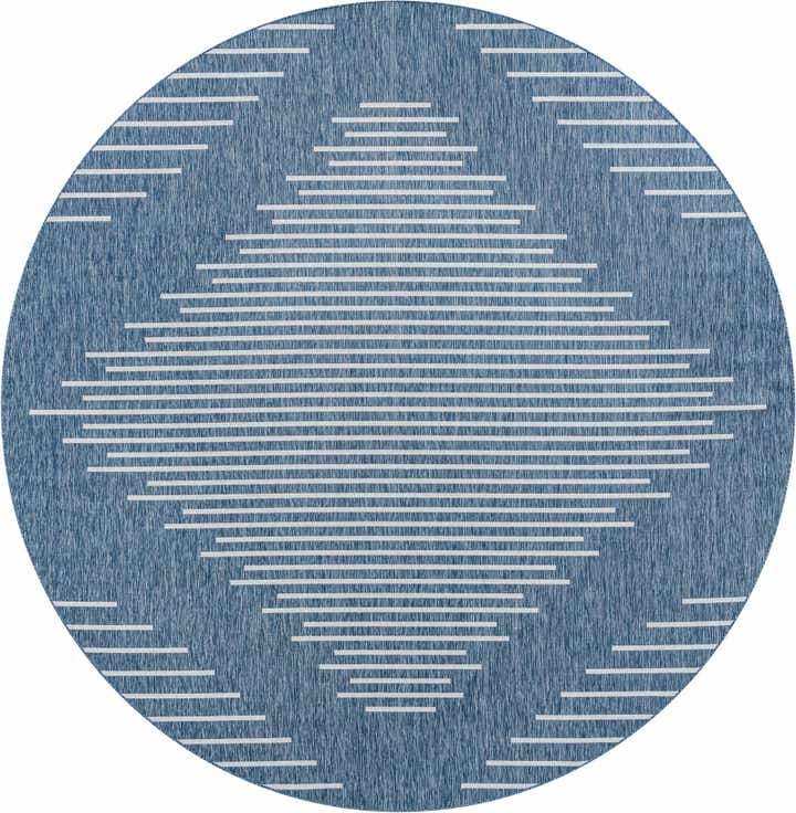 13' x 13' Easy-Clean Modern Indoor / Outdoor Round Rug