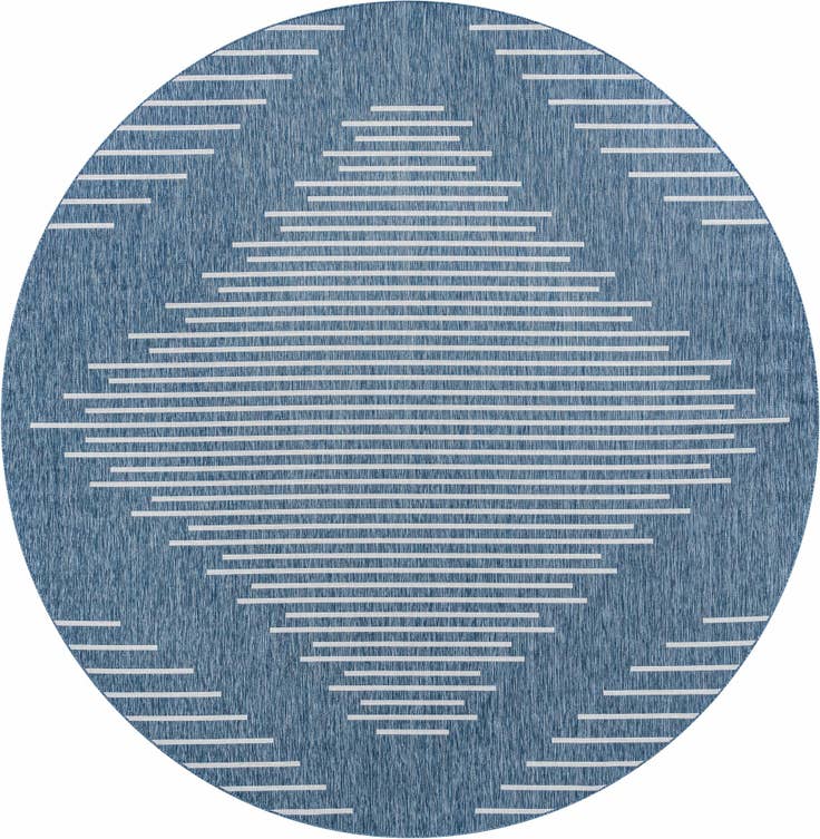 Detail image of 13' x 13' Easy-Clean Modern Indoor / Outdoor Round Rug
