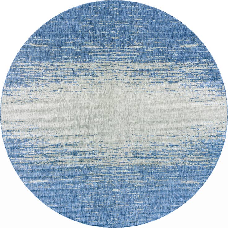 Detail image of 13' x 13' Easy-Clean Modern Indoor / Outdoor Round Rug