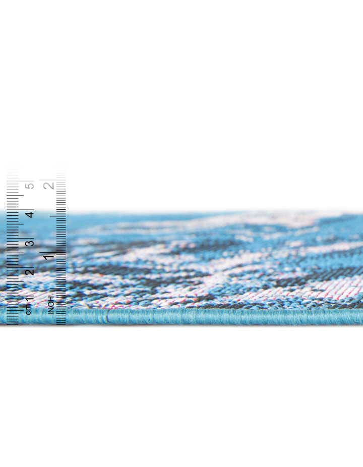 7' 10 x 7' 10 Easy-Clean Modern Indoor / Outdoor Round Rug